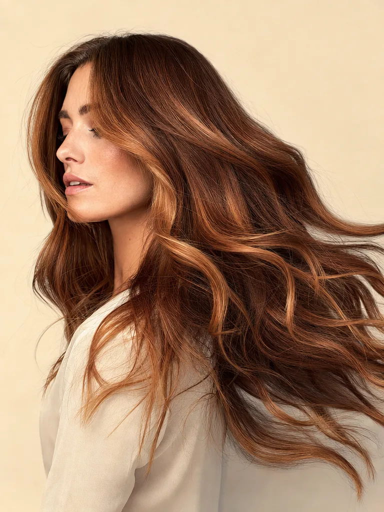 Long copper balayage waves