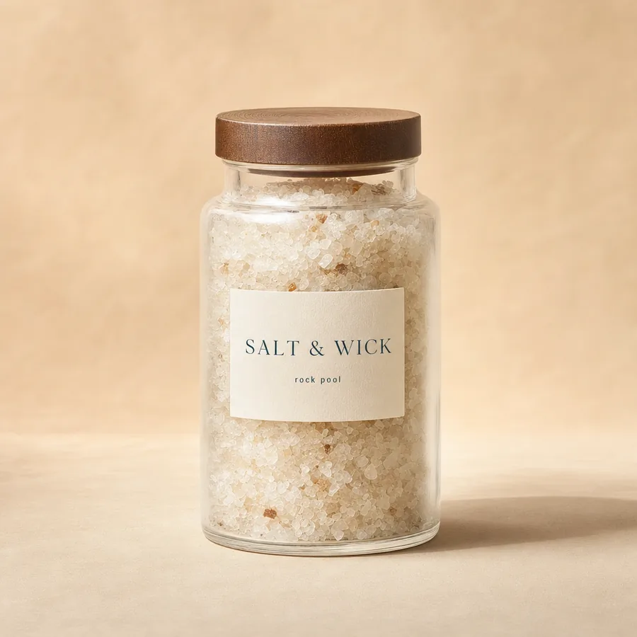 Rock Pool bath salts jar
